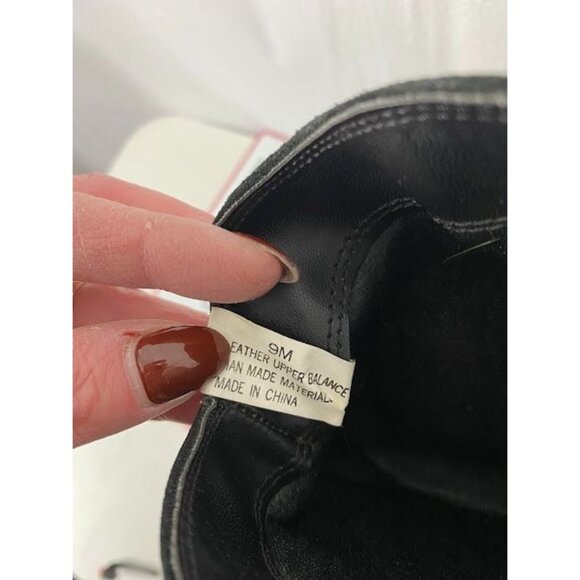 AJ Valenci Studded  80's Black Suede Cowboy Boots Women's 9M. - Picture 9 of 9